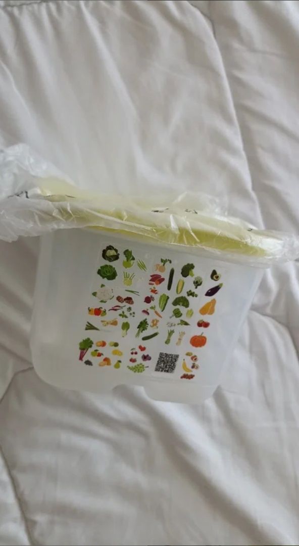 Caixa de conservação Tupperware.