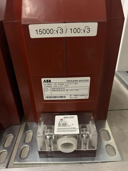 Przekładniki napięciowe SN UMZ24-1, 15/0,1kV jednobiegunowe, 5VA, 0.5