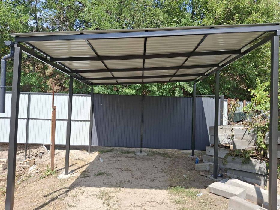 Изготовление и установка забора, навеса, ворот и мне.др.