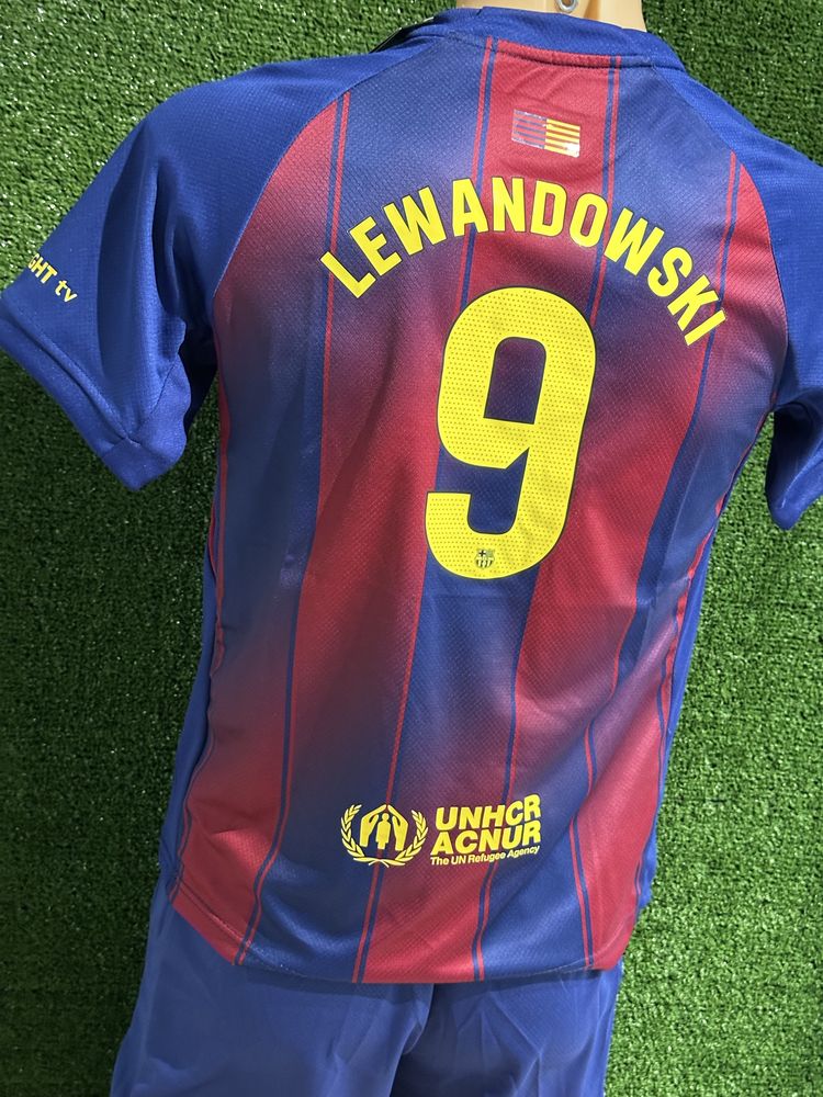Koszulka FC Barcelona Lewandowski #9 Roz. 26, 9-11 lat, 140-150 + free