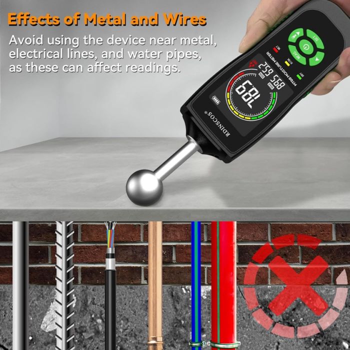 Вологомір RDINSCOS MT18 для гіпсокартону, деревини, паперу, картон