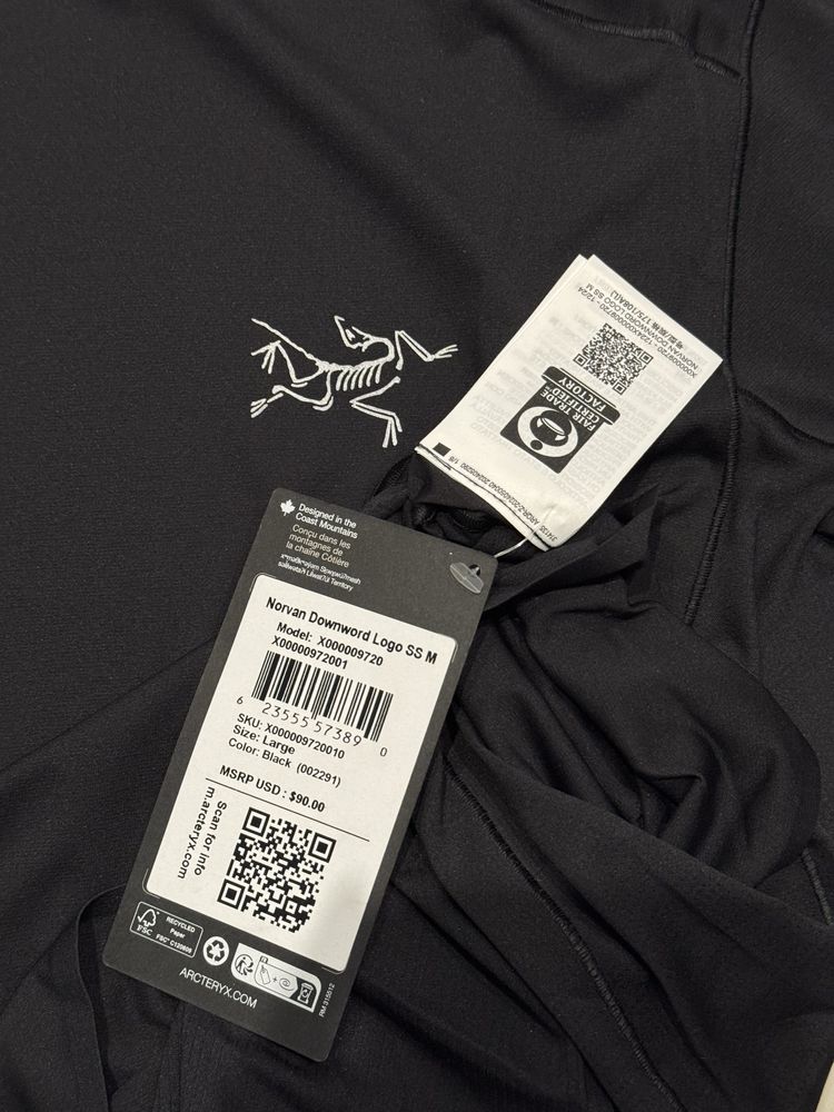 Футболка Arc'teryx Norvan Downword Logo SS оригінал оригинал