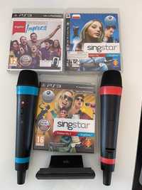 Singstar zestaw 2 mikrofony bezprzewodowe + 3 gry PS3