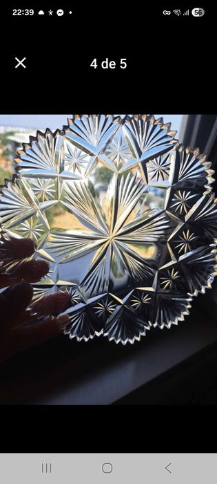 14 pratos/taças sobremesa cristal