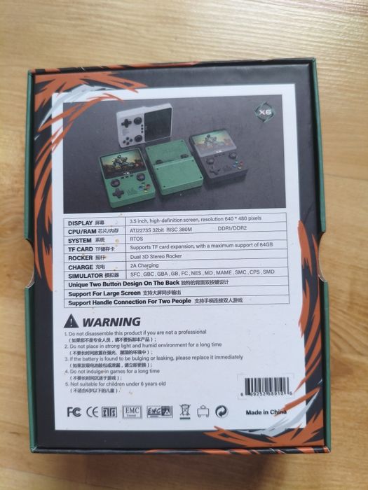 Mini konsola retro X6 do gier , przenośna