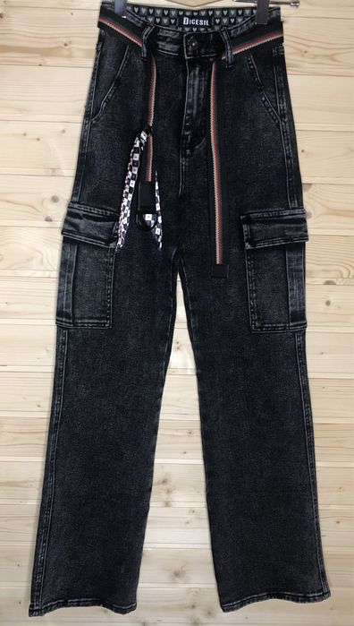 Джинси- карго жіночі темно-сірого кольору