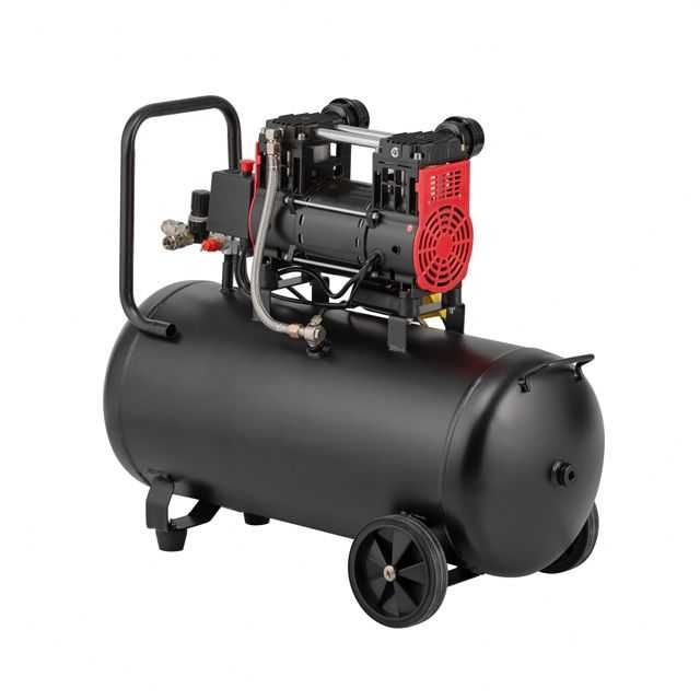 Компресор 50 л, 1.5 кВт, безмасляний, 2 циліндра. INTERTOOL PT-0034.