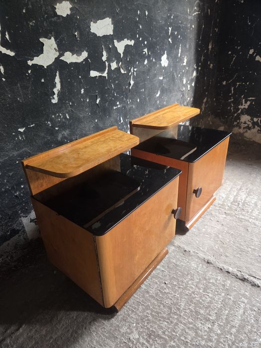 Toaletka i szafki nocne Jindrich Halabala Art deco vintage
