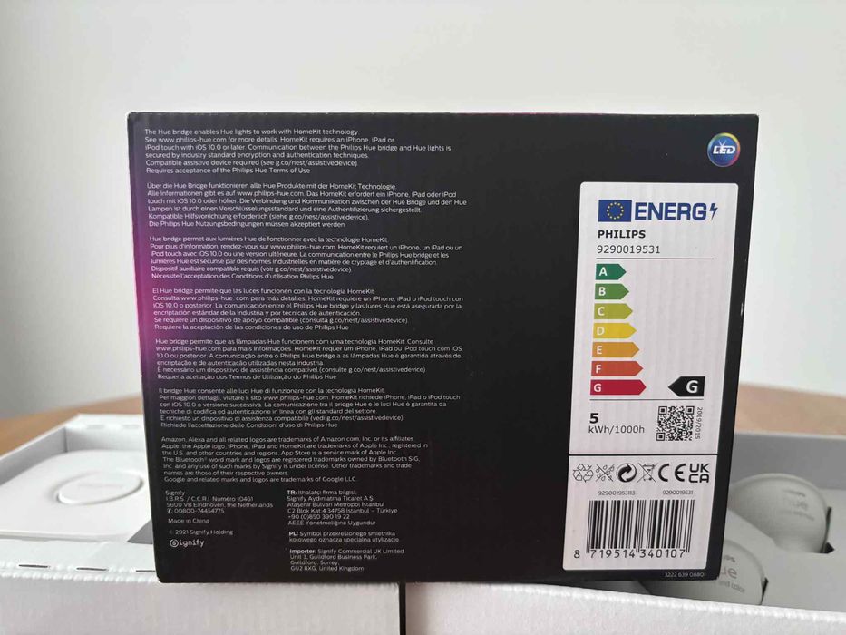 Philips Hue Zestaw - Color 3x GU10 RGBW 5,7W +Mostek +Przełącznik NOWY