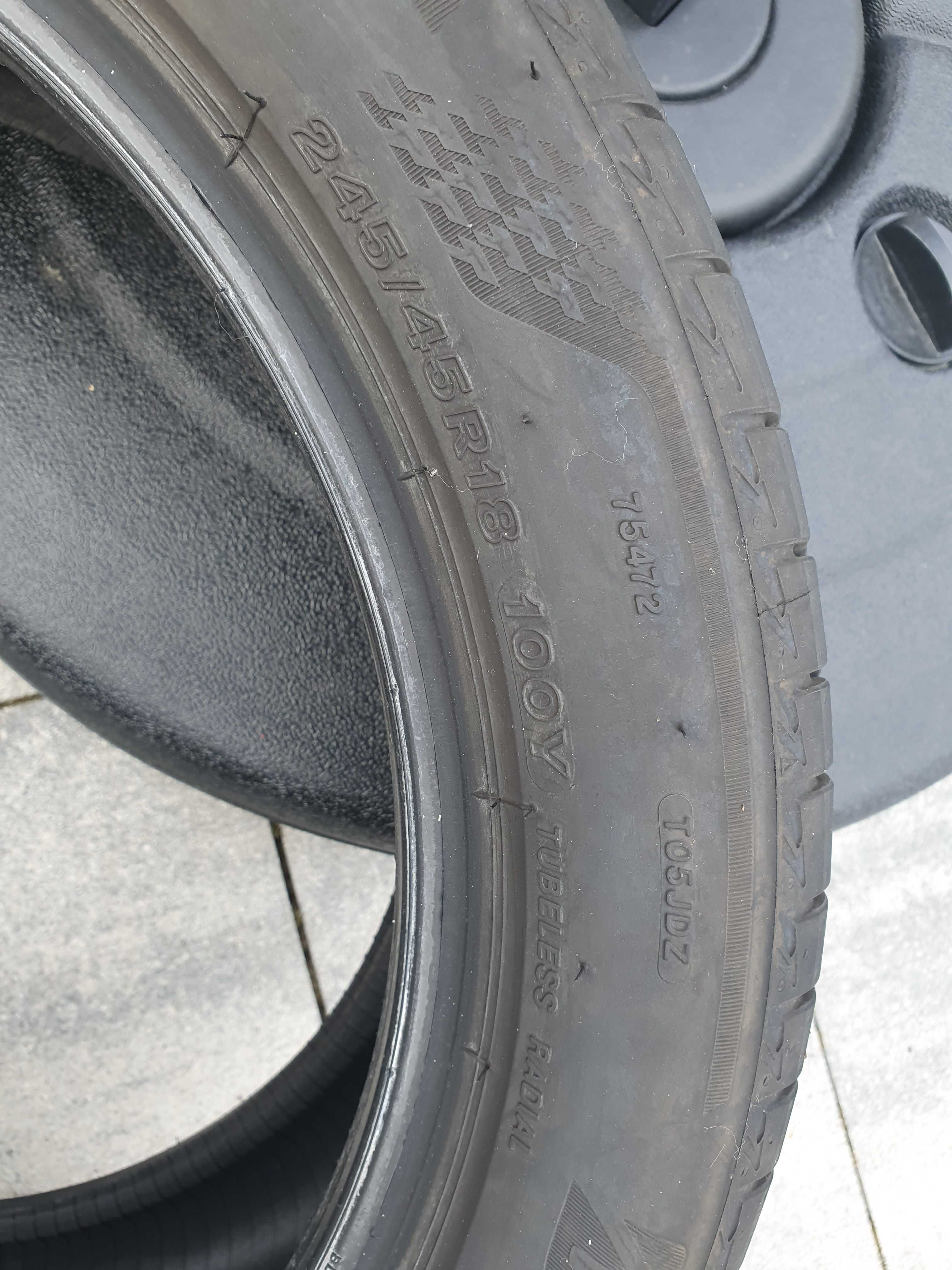 Opony Bridgestone 245/45R18 Prawie nowe