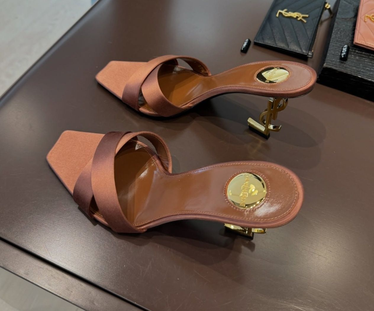 Saint Laurent sandals Ysl opyum jedwabne klapki r 39