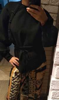 Bluzka czarna krój kimono Zara