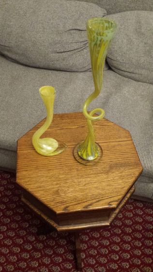 wazon kręcony szkło kolorowe 2 wzory