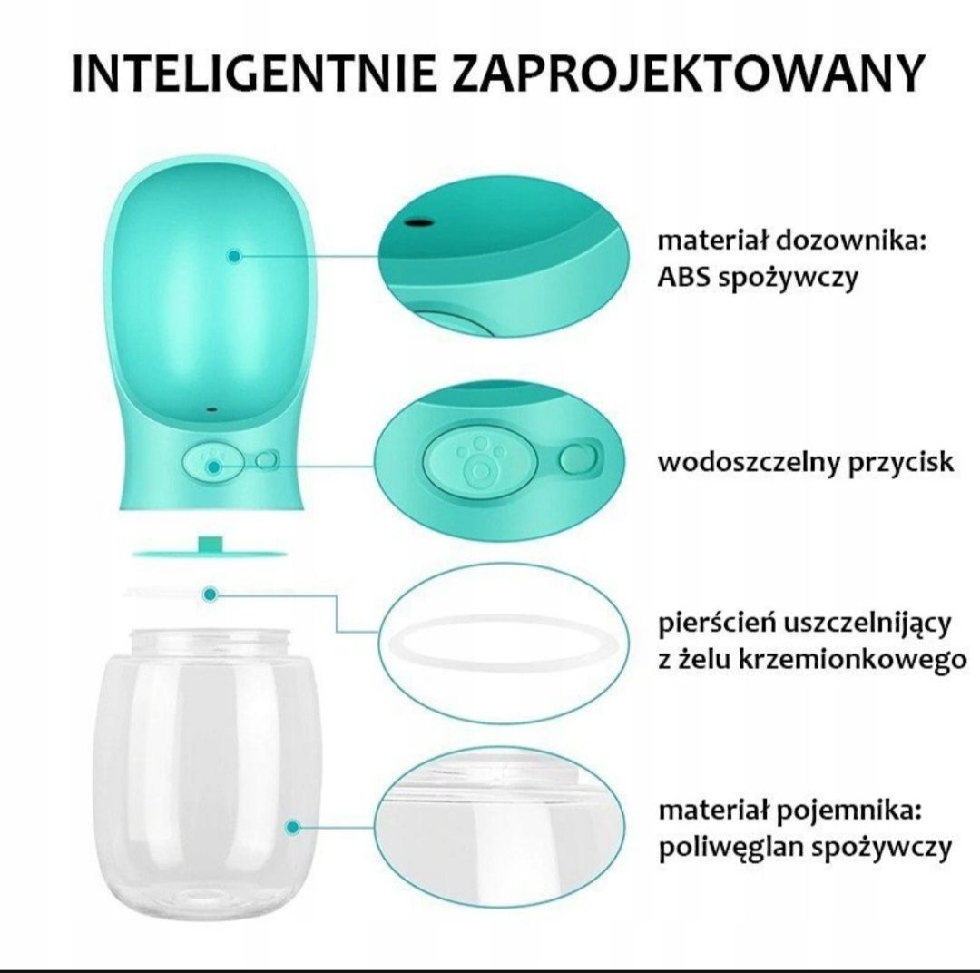 BUTELKA MISKA podróżna psa kota poidlo bidon 550ml