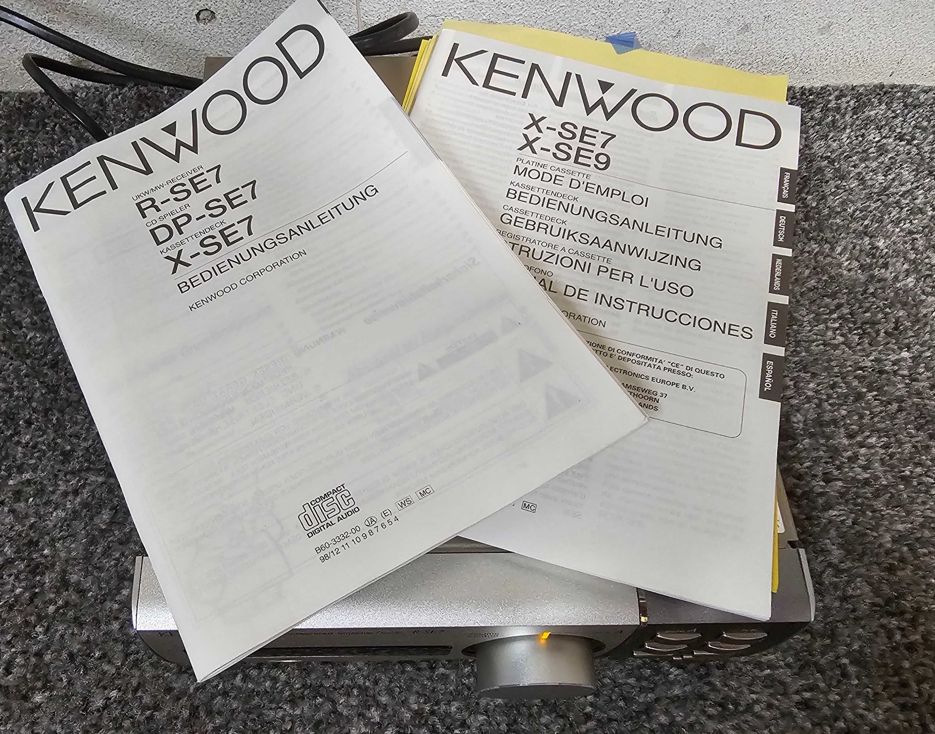 Amplituner stereo Kenwood R-SE7 + pilot, instrukcje. Wysyłka 0 zł.