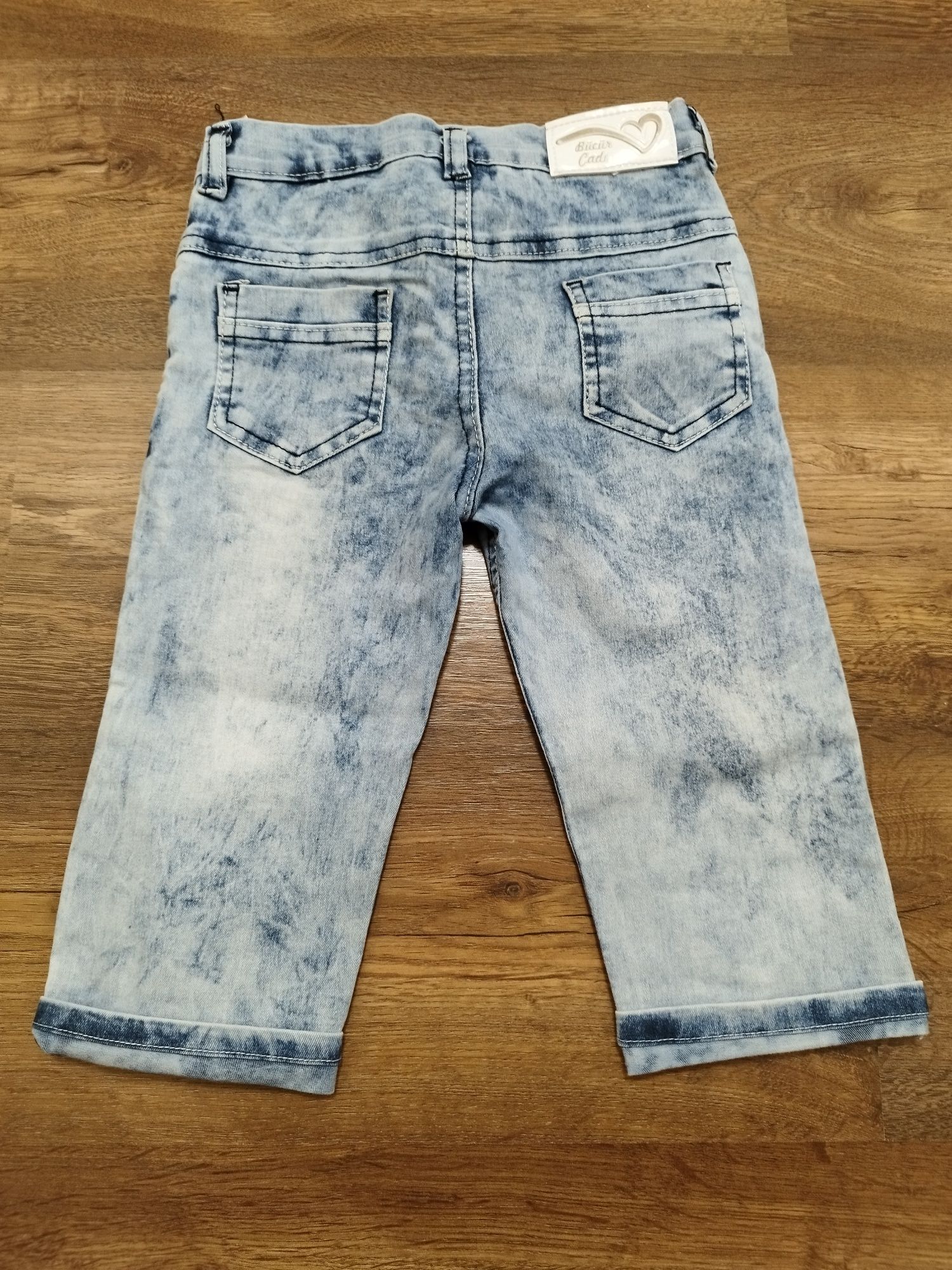 Spodnie 3/4 jeansowe dla dziewczynki R.134