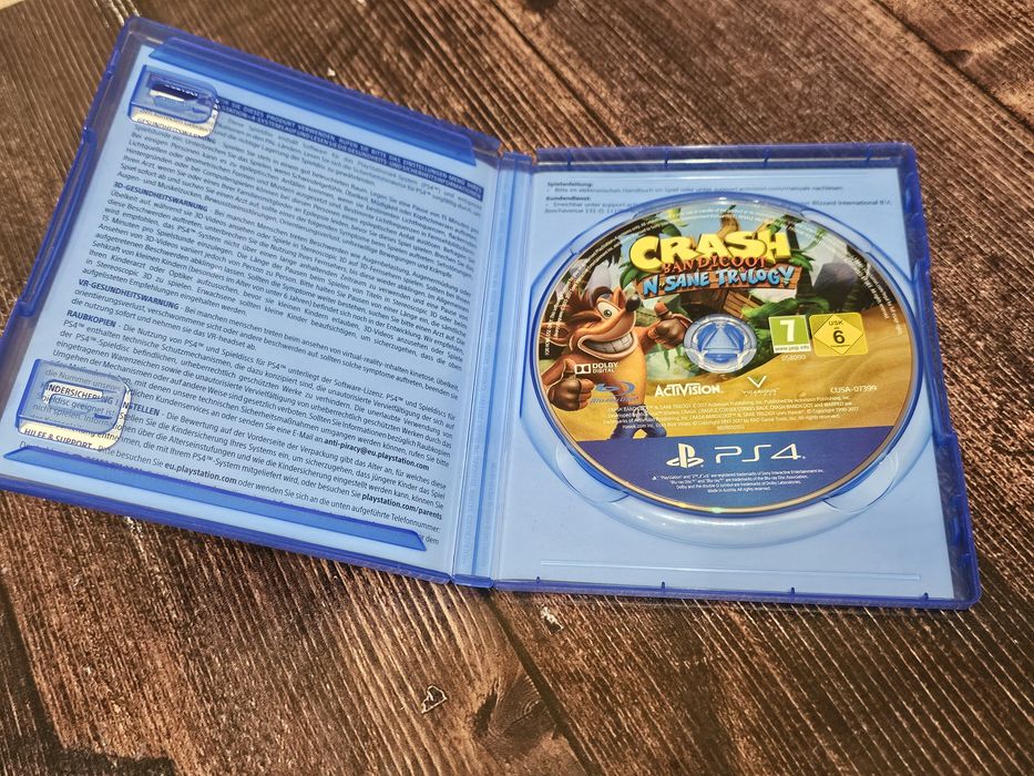 Crash Bandicoot N'sane Trilogy диск PS4