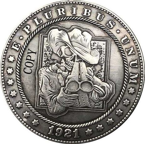 Сувенирная монета 1 Morgan Dollar 1921 D («Моргановский доллар») вид 5