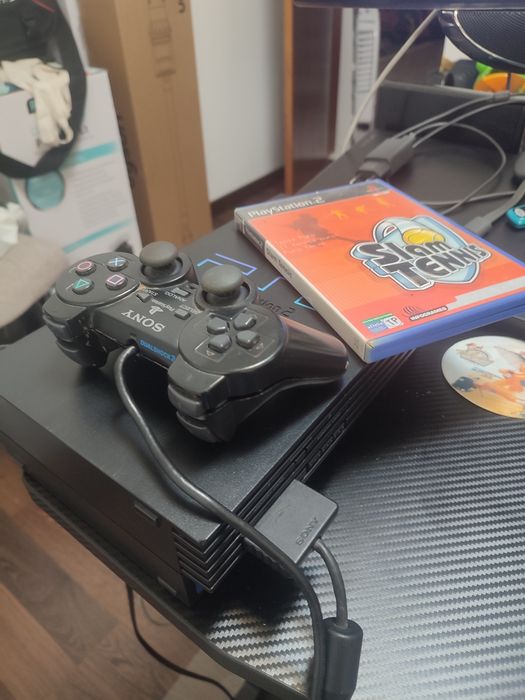 PS2 e comando original para peças