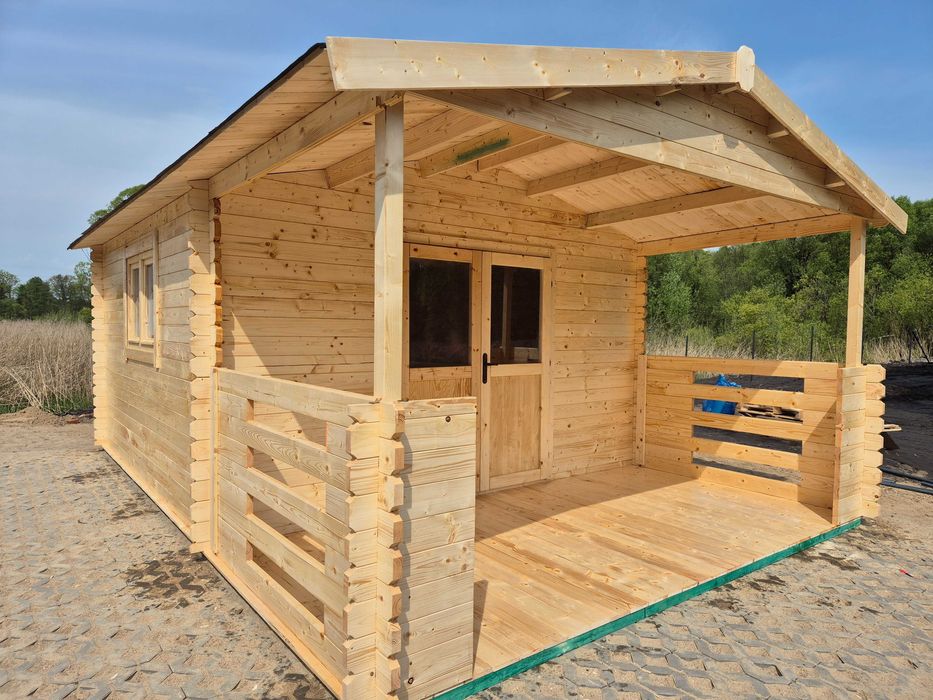 dostępny OD ręki DREWNIANY domek letniskowy*34 mm*6x4*24m2*działkę ROD