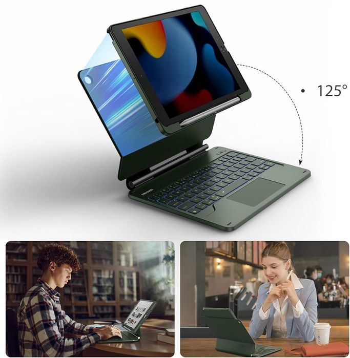 Чохол-клавіатура Dexnor для iPad 10,2 дюйма (9/8/7-го покоління)