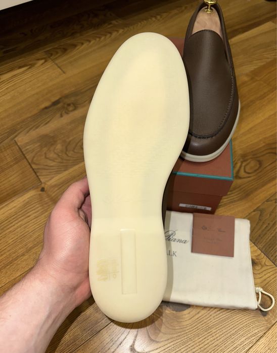 Лоферы из кожи лося Loro Piana