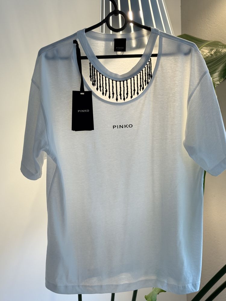 PINKO koszulka t-shirt M biala krótki rękaw nowa metka