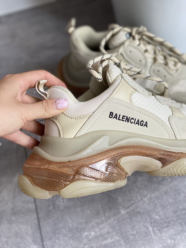 Жіночі кросівки Balenciaga Triple S Clear Sole Transparent Crystal