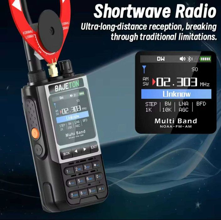 BJ-8300 UHF-VHF 10 Вт FM SW MW LW AM SSB CB Радіостанція Bluetooth New