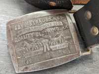 Антикварная редкая коллекционная пряжка Levi's buckle 1950-e