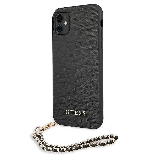 Etui Guess Saffiano Chain na iPhone 11/6,1" / Xr - czarne
