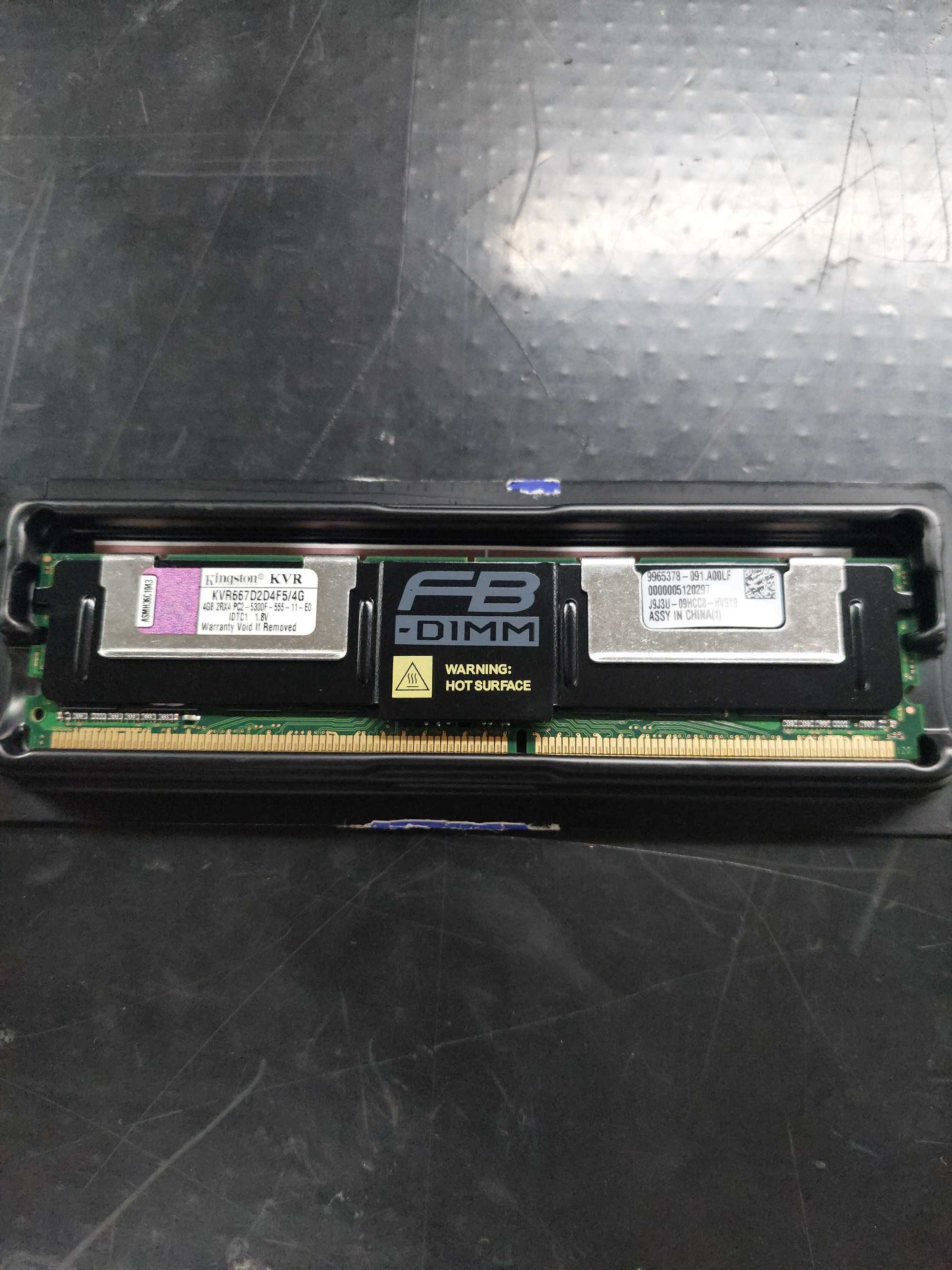 Memória Kingston DDR2 4GB 667Mhz ECC Fully Buffered CL5 Dual Rank