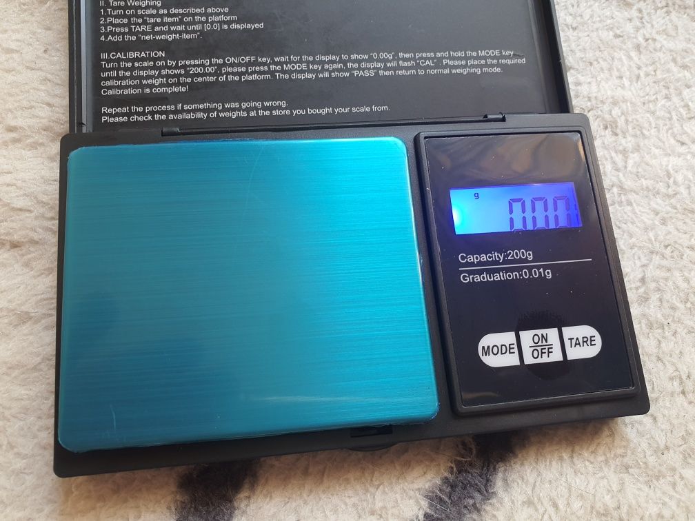 Nowa kieszonkowa waga jubilerska do 200gram baterie Gratis