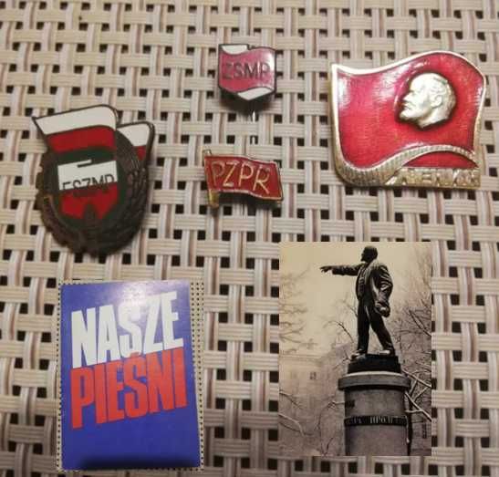 Przypinki metalowe PRL