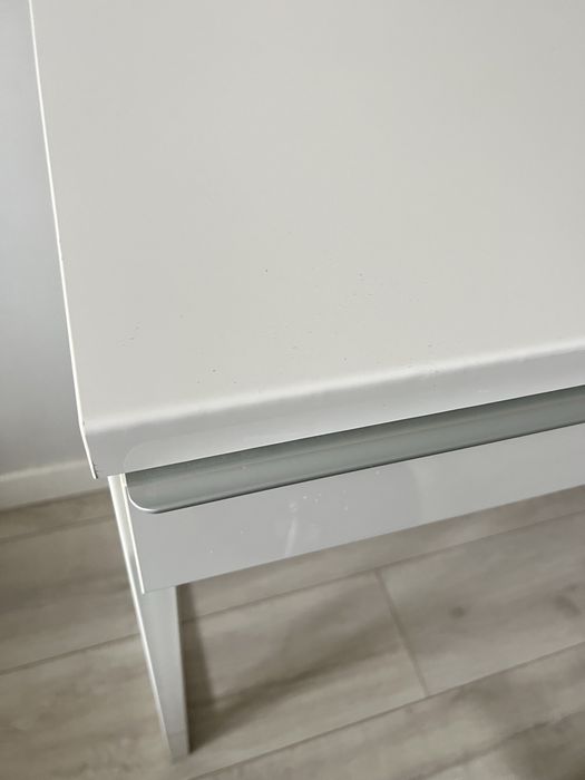 Biurko BESTA BURS, połysk biały, 120x40 cm