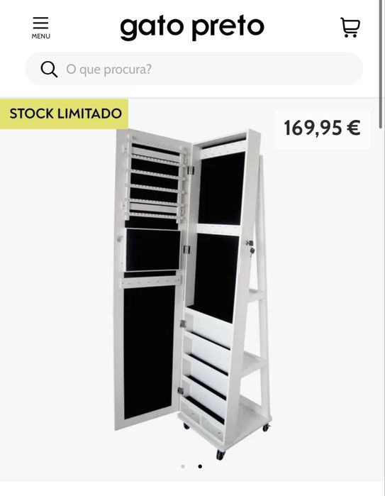 Espelho gato preto como novo