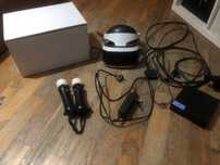 ps vr com caixa comandos e camera