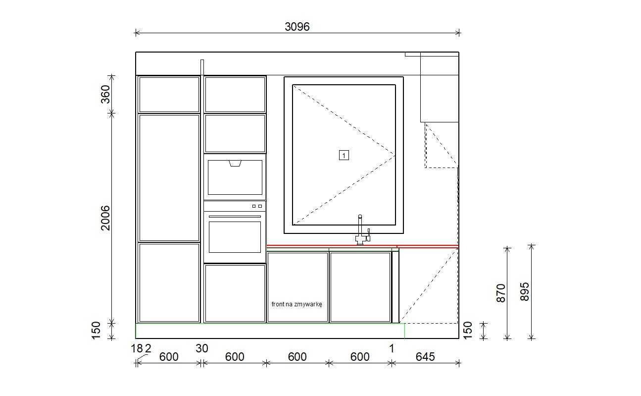 Meble kuchenne ATLAS – wyprzedaż – model SEMPLICE z blatem kamiennym