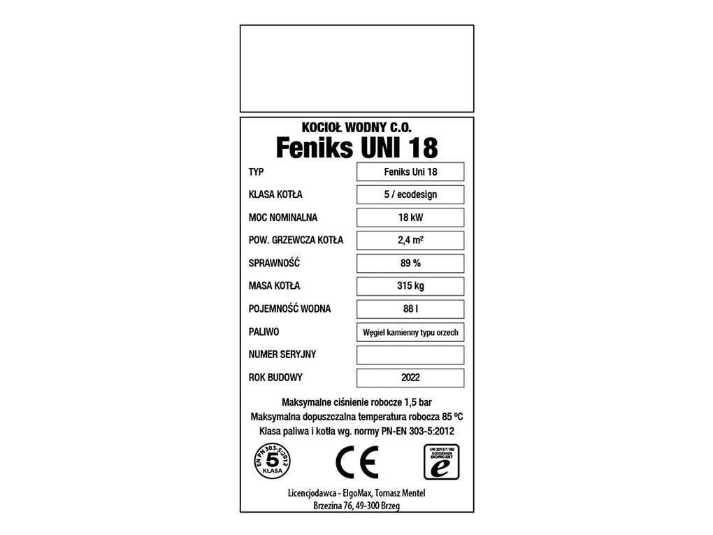 Kotły na drewno węgiel kocioł 5 klasa piec 18kw