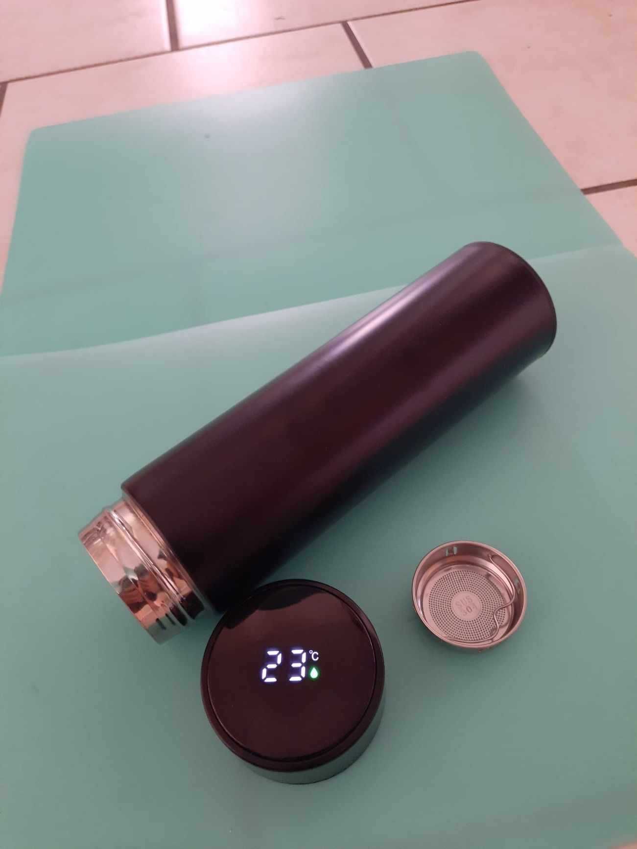 TERMOS / KUBEK TERMICZNY z wyświetlaczem Logit MUG-002 czarny TANIO