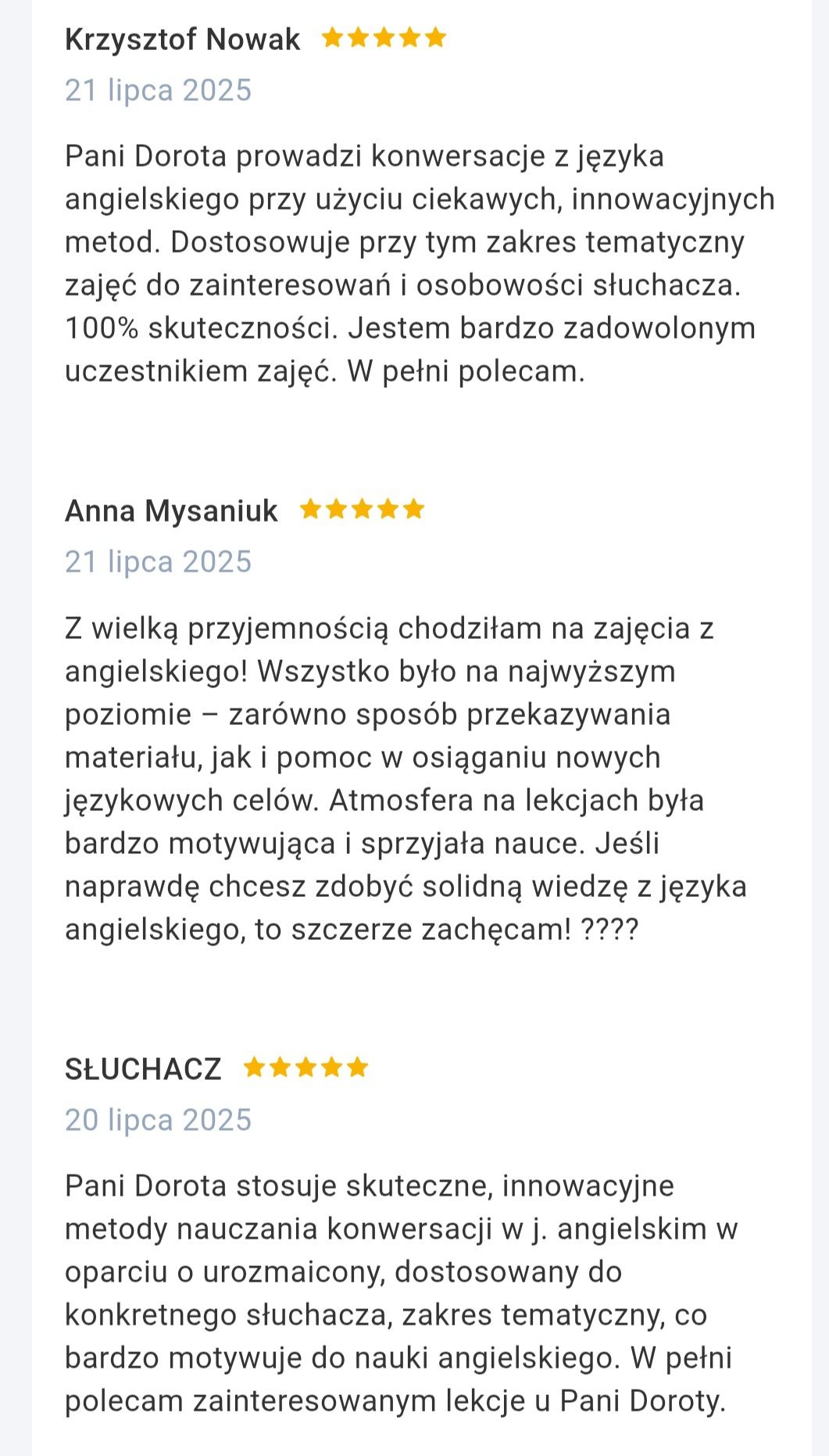 Korepetycje z języka angielskiego online + stacjonarnie