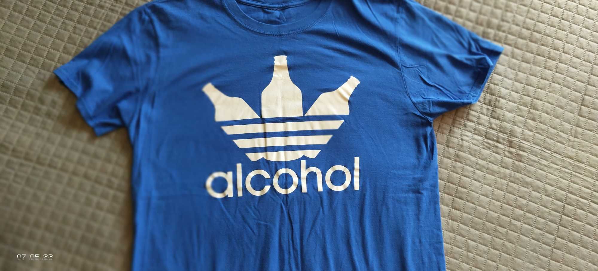 T-shirt, koszulka - ALKOHOL - ADIDAS - rozmiar L