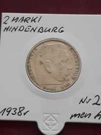 2 Marki Niemcy Paul von Hindenburg 1938 r. men A nr 2