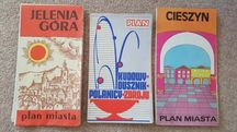 Jelenia Góra Cieszyn Polanica Kudowa mapa plan lata 80