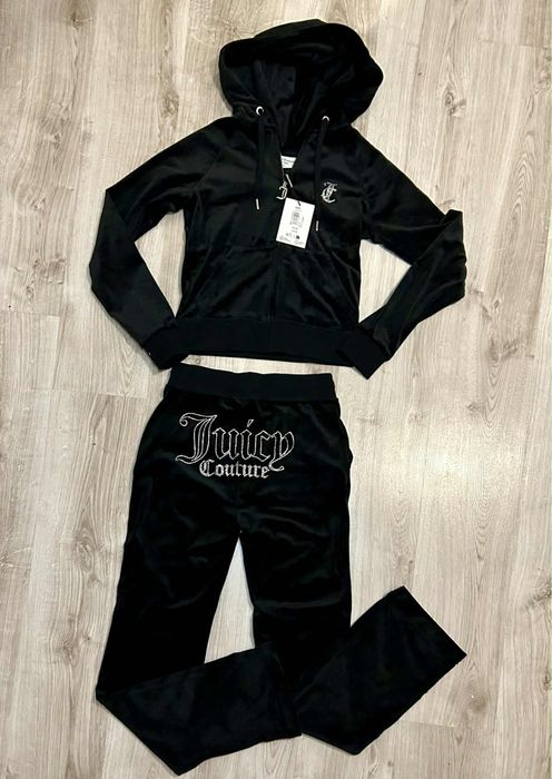 Juicy Couture komplet XS czarny welurowy nowy z metką