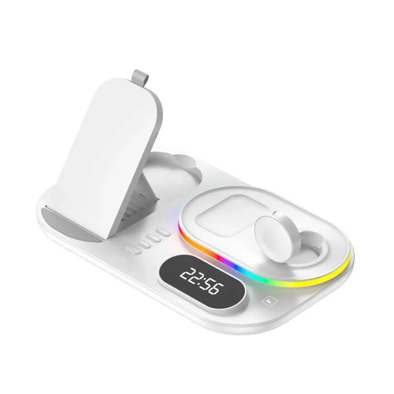 Беспроводная зарядка A06 QI док станция для iPhone Apple Watch AirPods