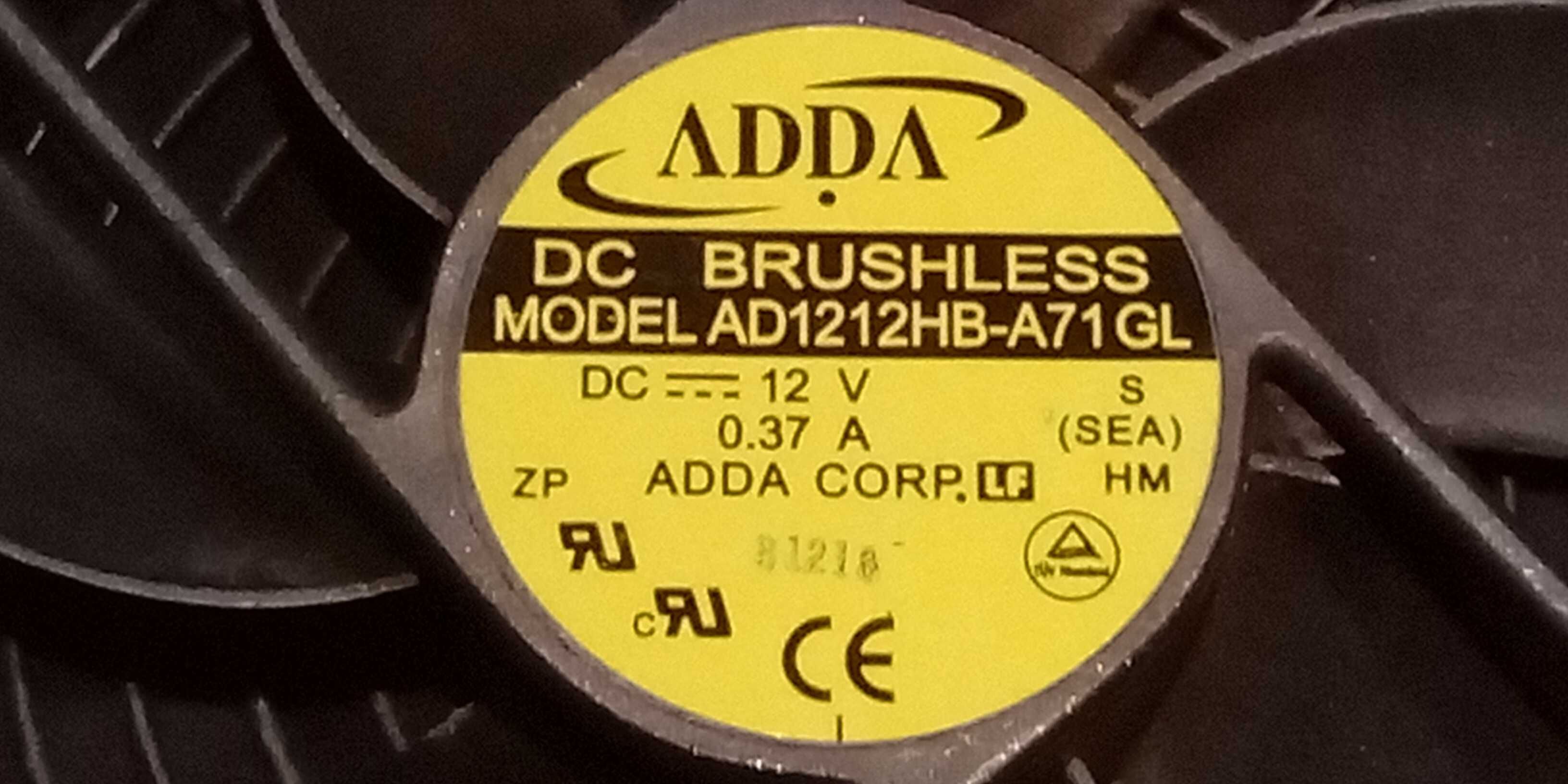 Ventoinha ADDA 120mm com armação Cabos molex para ventoinhas
