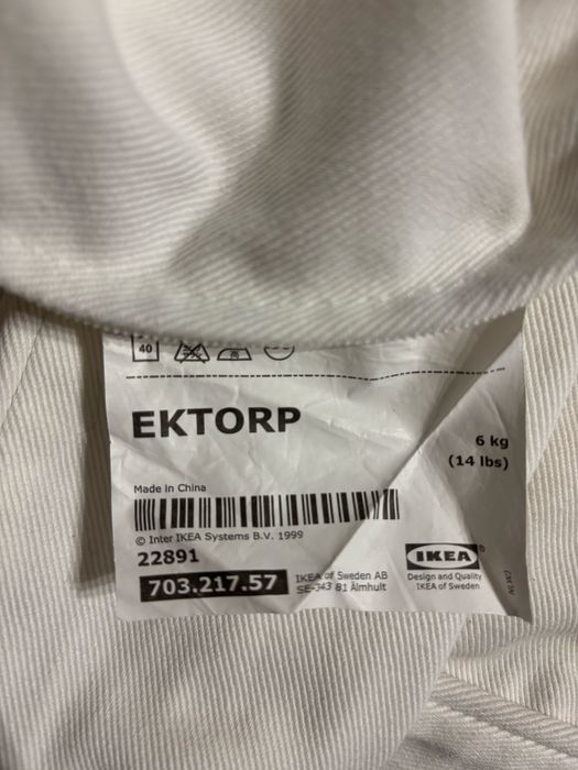 Pokrowiec poszycie sofa trzyosobowa Ektorp Ikea