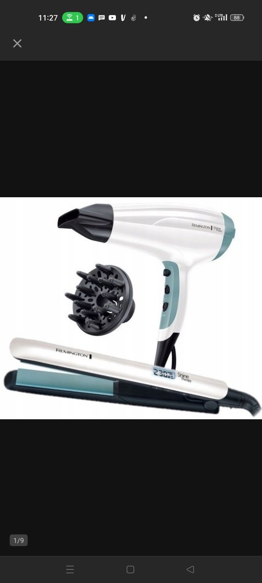Prostownica REMINGTON S8500GP + Suszarka do włosów D5216 ZESTAW PREZEN