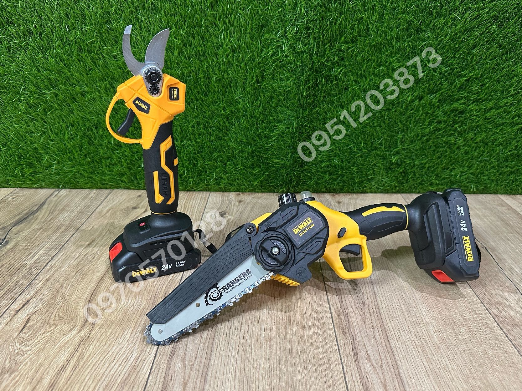 Набор 2/1 DeWALT Секатор DCMPP540P1 + Мини пилка DCM160N 24V5Ah (2акб)